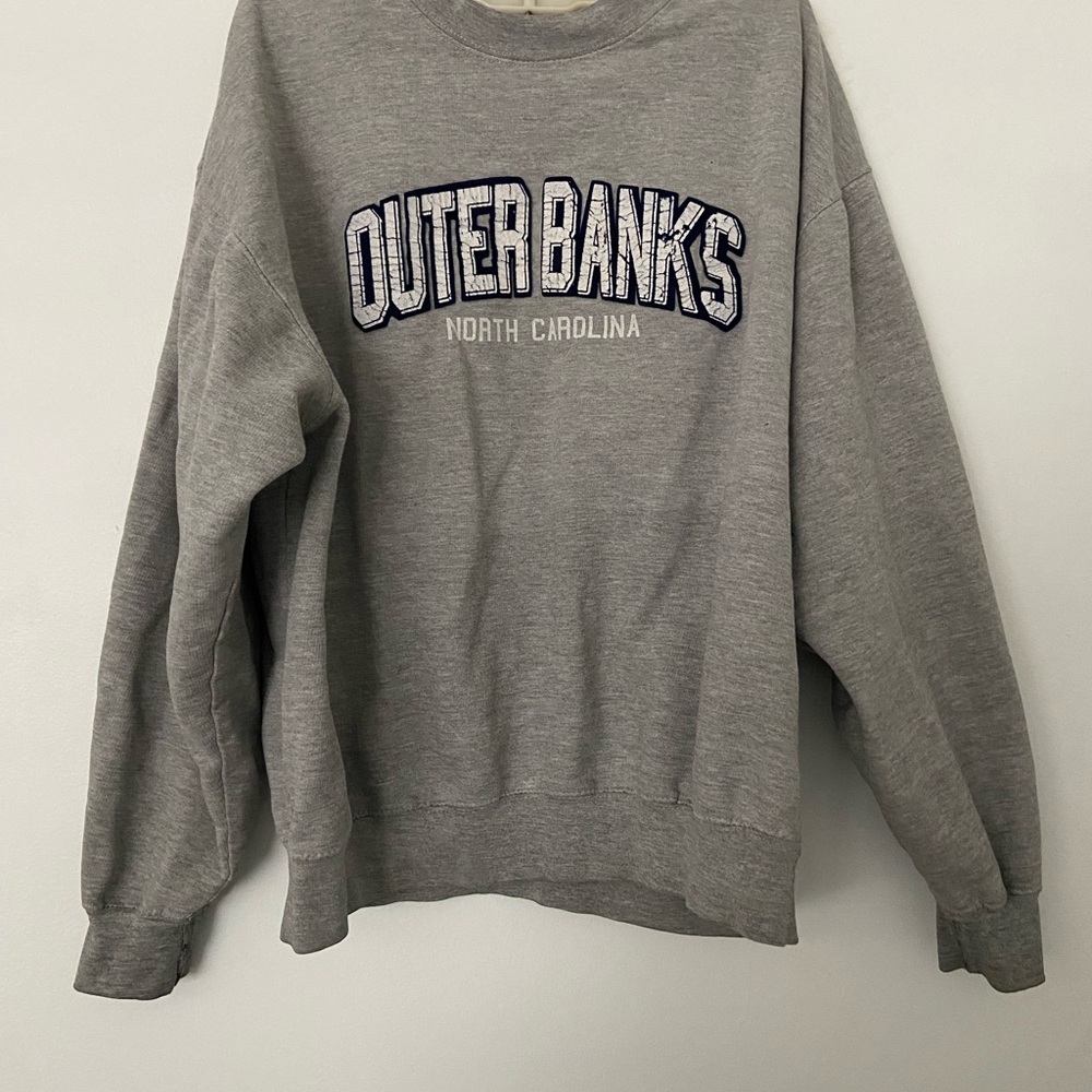 Outer Banks North Carolina Grey Crewneck Sweatshirt